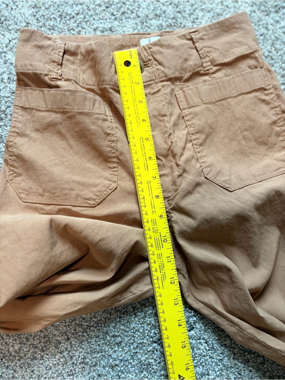 Maeve Colette Linen Blend Wide Leg Full Length Pants Camel High Rise Size 28 - Picture 11 of 12